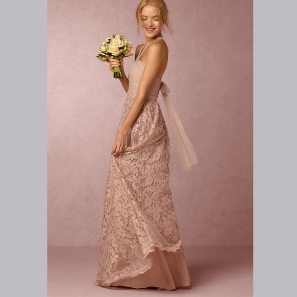 🆕NWT BHLDN Cambria Skirt - blush pink lace maxi - Picture 6 of 16